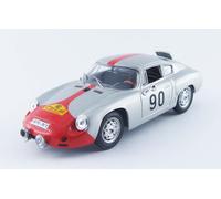 1:43 BEST Porsche 1600Gs Abarth #90 Tour De Corse 1961 Silver Red BE9505