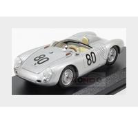 1:43 Best Porsche 550 Rs #80 Targa Florio 1958 Scarlatti Barth Silver BE9751 Mod