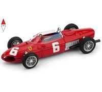 MODELLINO AUTO STATICO BRUMM FERRARI 156 F1 GINTHER 1961 N.6 ITALY GP SCALA 1/43