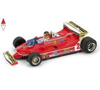 1:43 BRUMM Ferrari F1 312T5 #2 Monaco Gp 1980 Gilles Villeneuve +Figure R577-CH