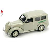 MODELLINO FURGONE STATICO BRUMM FIAT 1100 AMBULANZA CROCE VERDE BAGGIO 1:43