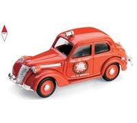 1/43 BRUMM FIAT 1100 E VIGILI DEL FUOCO DI BRUNICO 1947 - FIRE ENGINE RED