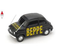 MODELLINO AUTO STATICO BRUMM FIAT 500 BEPPE ORA BASTA TUTTI A CASA SCALA 1:43