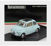 1:43 BRUMM Fiat 500F Tetto Aperto Open 1965 Azzurro Acquamarina R454-07