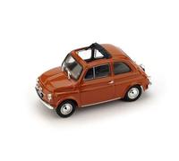 1:43 BRUMM Fiat 500F Tetto Aperto Open 1965 Rosso Corallo Chiaro Red R454-14