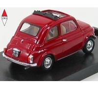 MODELLINO AUTO STATICO BRUMM FIAT 500F TETTO APERTO - OPEN 1965 ROSSO SCALA 1/43