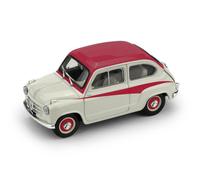1:43 Brumm Fiat 600 750 Derivazione Abarth 1956 Grey Blue R645-02 Modellino