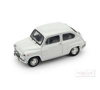1:43 Brumm Fiat 600 D Fanalone 1965 Bianco R349-01 Auto Diecast Modellino