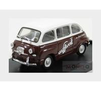 1:43 Brumm Fiat 600 Multipla Veicolo Commerciale Caffarel 1956 White Brown R595