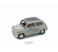 MODELLINO AUTO STATICO BRUMM FIAT 600 RAID CALCUTTA-ROMA 1955 SCALA 1/43