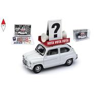 1/43 BRUMM PROM - FIAT - 600D 1963 - PROPAGANDA ELETTORALE ELEZIONI ITALIA S22/1