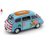 1:43 Brumm Fiat 600D Multipla Graziano Rossi Motorhome 1960 Light Blue R401 Mode