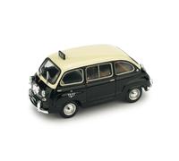 1:43 Brumm Fiat 600D Multipla Taxi Genova 1964 Black Ivory R481 Modellino