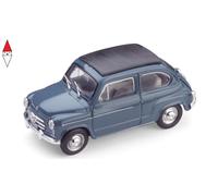 MODELLINO AUTO STATICO FIAT 600D TRASFORMABILE CHIUSA 1960 BLU 404 SCALA 1:43