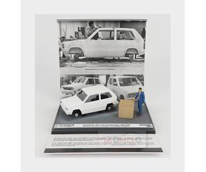 1:43 BRUMM Fiat Panda Zero 40Th Ann. 1980-2020 +Figure Designer Giugiaro BMS2201