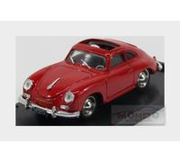 MODELLINO AUTO STATICO PORSCHE 356 COUPE TETTO APERTO 1952 ROSSO SCALA 1:43