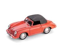 1:43 Brumm Porsche 356C Cabrio Rosso R225 Auto Diecast Modellino
