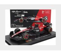 1:43 BURAGO Alfa Romeo F1 C43 #24 2023 Zhou With Pilot And Showcase BU38086-ZH