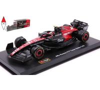 Bburago 18-38086 Modellino F1 Alfa Romeo C43 #24 Zhou ( Con Casco, Scala 1:43 )