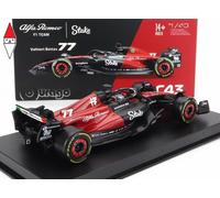 Alfa Romeo C43 Formula 1 2023 #77 Bottas con Figura Modellino Auto 1:43 Bburago