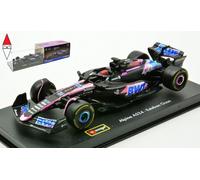MODELLINO AUTO STATICO BURAGO ALPINE F1 A524 2024 ESTEBAN OCON CON VETRINA 1:43