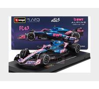 MODELLINO AUTO STATICO BURAGO ALPINE F1 A525 2025 COLAPINTO VETRINA SCALA 1/43