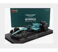 MODELLINO AUTO STATICO BURAGO ASTON MARTIN F1 AMR23 2023 STROLL VETRINA 1/43