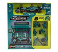 1/43 BURAGO - ASTON MARTIN - F1 AMR25 DIORAMA GARAGE PIT-STOP TEAM 18-38460-14