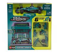 1/43 BURAGO - ASTON MARTIN - F1 AMR25 DIORAMA GARAGE PIT-STOP TEAM 18-38460-18