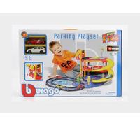 1:43 BURAGO Diorama Parking Playset Garage + Porsche Cayenne + Audi R8 BU30025