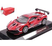 Ferrari 488 Challenge Evo 2020 #28 Racing Series Metallic Red 1:43 Model BBURAGO