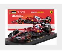 1:43 BURAGO Ferrari F1 Sf-25 2025 Charles Leclerc +Pilot & Showcase BU36852-L