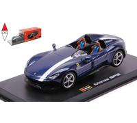 1/43 Burago Ferrari Monza Sp2 2018 Blue Silver 18-36913Bl