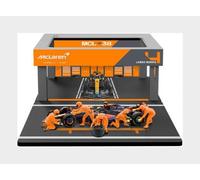 1:43 BURAGO Mclaren F1 Mcl38 Diorama Pit-Stop #4 2024 Lando Norris BU38451-N