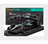 Bburago - Mercedes-AMG W16 2025#12 Antonelli, Auto Diecast in Scala 1:43 con Teca Espositiva, Replica Dettagliata F1 Mercedes, Basetta Inclusa, Licenza Ufficiale, Età Consigliata 14+ Anni