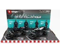 F1 MERCEDES AMG Petronas W12 W13 W14 Set 4 Modelli auto Formula 1 F1 2021-2023 - LEWIS HAMILTON GEORGE RUSSEL - Scala 1:43 12cm - Bburago 38093
