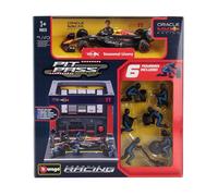 1/43 BURAGO - RED BULL - F1 RB19 DIORAMA GARAGE PIT-STOP TEAM ORACLE 18-38453-P