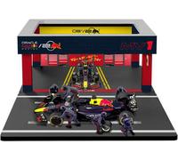1/43 BURAGO - RED BULL - F1 RB19 DIORAMA GARAGE PIT-STOP TEAM ORACLE 18-38453-V