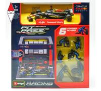 PIT STOP F1 Diorama VERSTAPPEN Auto Red Bull RB20 Cambio Gomme 1/43 Bburago