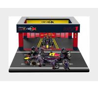 1:43 BURAGO Red Bull F1 Rb19 Diorama Pit-Stop #11 2023 Sergio Perez BU38453-P