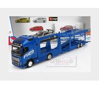 1:43 BURAGO Volvo Fh16 Xl 750 Truck Car Transporter +Porsche 911 991-2 BU31463