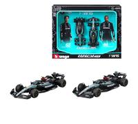 MODELLINO AUTO STATICO BURAGO MERCEDES GP SET F1 2x W15 HAMILTON RUSSELL 1/43