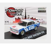 1:43 GREENLIGHT Datsun 510 Bre #68 Racing 1972 P.Gregg White Blue GREEN86346