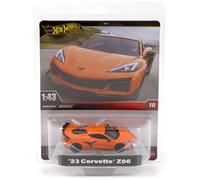 1:43 Hot Wheels Premium 2024 Reale Riders 2023 Chevrolet C8 Corvette Z06 Orange
