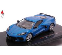 MODELLINO AUTO STATICO CHEVROLET CORVETTE C8 STINGRAY 2020 BLU SCALA 1:43