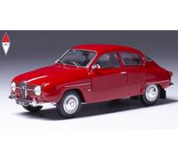 MODELLINO AUTO EPOCA STATICO IXO SAAB 96 V4 1965 ROSSO MODELLISMO SCALA 1:43