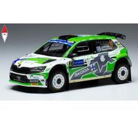 IXO Modellino auto statico Skoda Fabia Rally2 Evo N.20 Lindholm/Hamalainen Rally Finlandia 2022 1:43