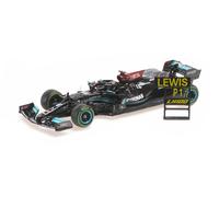1:43 MINICHAMPS Mercedes W12 Hamilton 100Th F1 Gp Win Sotchi 2021 +Pit 410211544