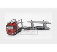 1:43 NEWRAY Iveco Fiat Stralis 540 Truck Car Transporter 2009 Red Grey NY15633B