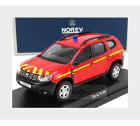 MODELLINO AUTO STATICO DIECAST DACIA DUSTER POMPIERI 2020 ROSSO GIALLO 1/43